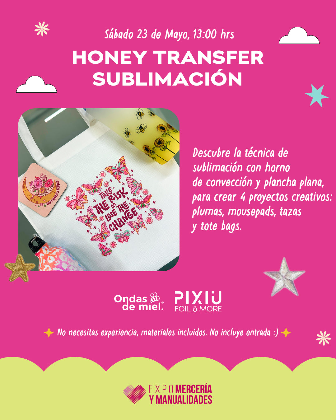 HONEY WORKSHOPS / EXPO MERCERÍA Y MANUALIDADES 2026 / 20 AL 24 DE MAYO / WTC CDMX