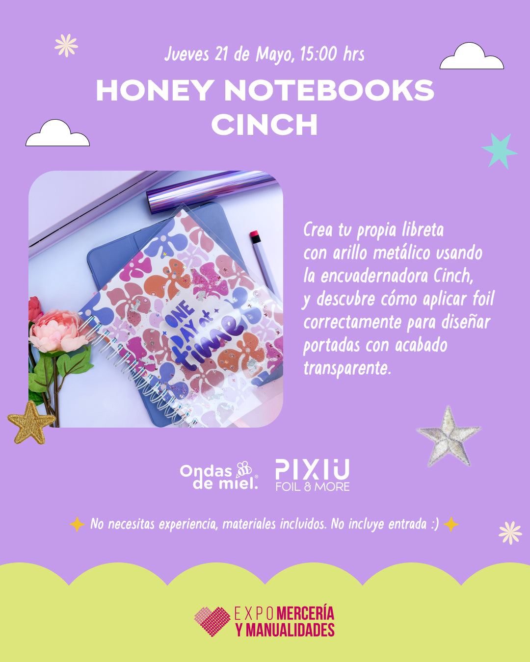 HONEY WORKSHOPS / EXPO MERCERÍA Y MANUALIDADES 2026 / 20 AL 24 DE MAYO / WTC CDMX